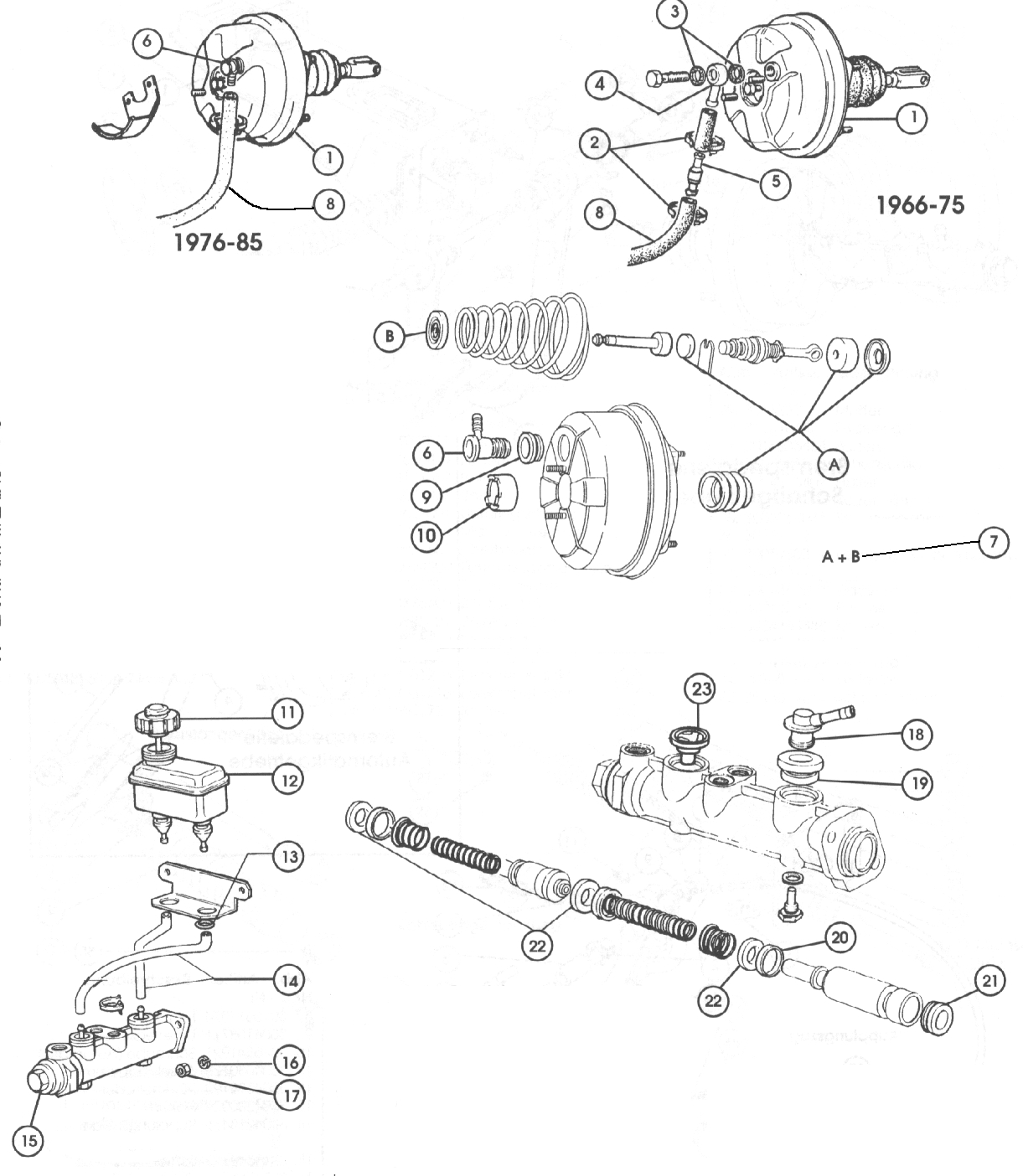 Fiat 124 Brake Servo & Master Cylinder Fiat 500 and Classic Abarth