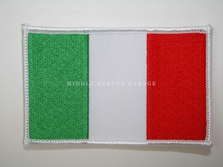 ITALIAN FLAG BADGE/PATCH 100x60mm