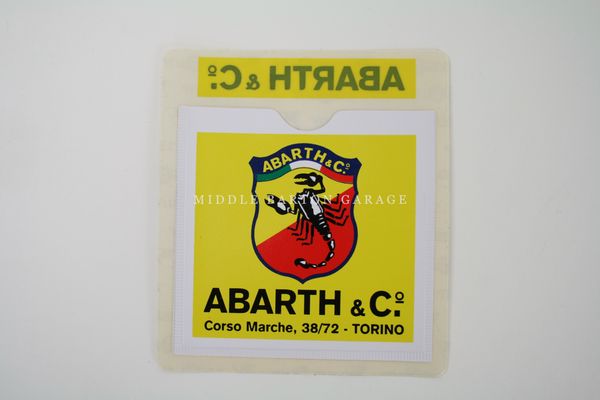 CLASSIC ABARTH WINDSCREEN DOCUMENT HOLDER 100x120mm