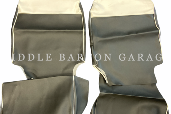 SEAT COVERS (FULL SET) 500 F BLACK/WHITE