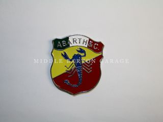 ABARTH ENAMEL SHIELD. 70 mm. 