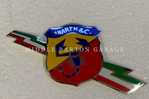 ABARTH SHIELD AND LIGHTENING STICKER