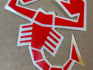 SCORPION DECAL RED 120MM